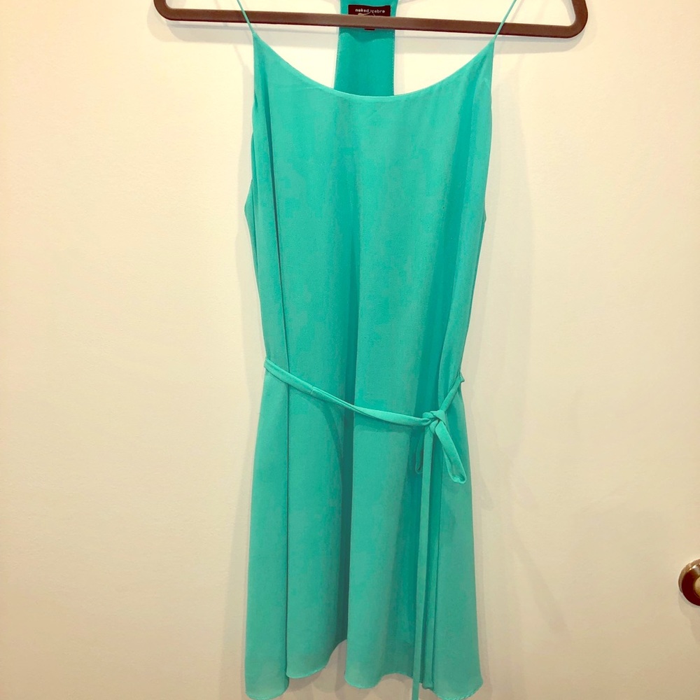 Mint green halter tunic/ mini dress Naked Zebra
